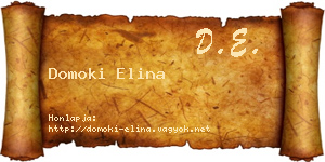 Domoki Elina névjegykártya